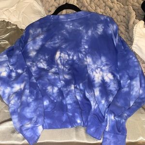 Joy Lab blue tie dye cross back sweatshirt